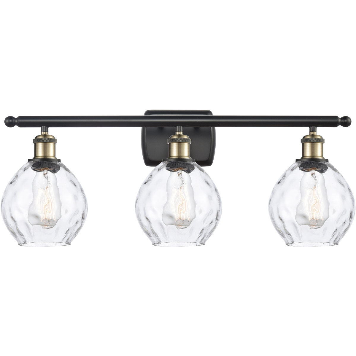 Innovations Lighting 516-3W-BAB-G362-LED Ballston Small Waverly LED 26 inch Black Antique Brass Bath Vanity Light Wall Light, Ballston