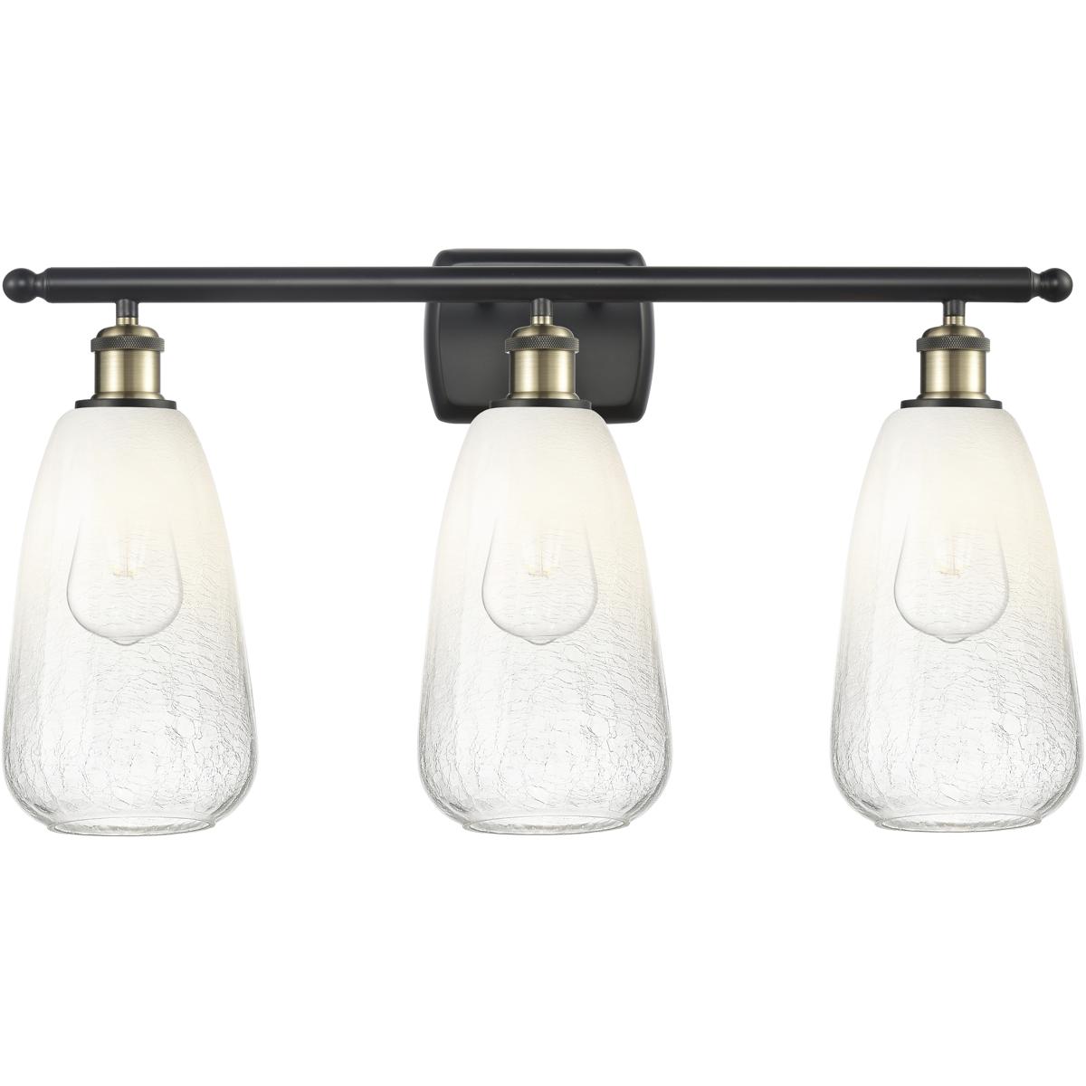 Innovations Lighting 516-3W-BAB-G480-6OP Ballston Brookhaven Almond 3 Light 26 inch Black Antique Brass Bath Vanity Light Wall Light in Opal Glass