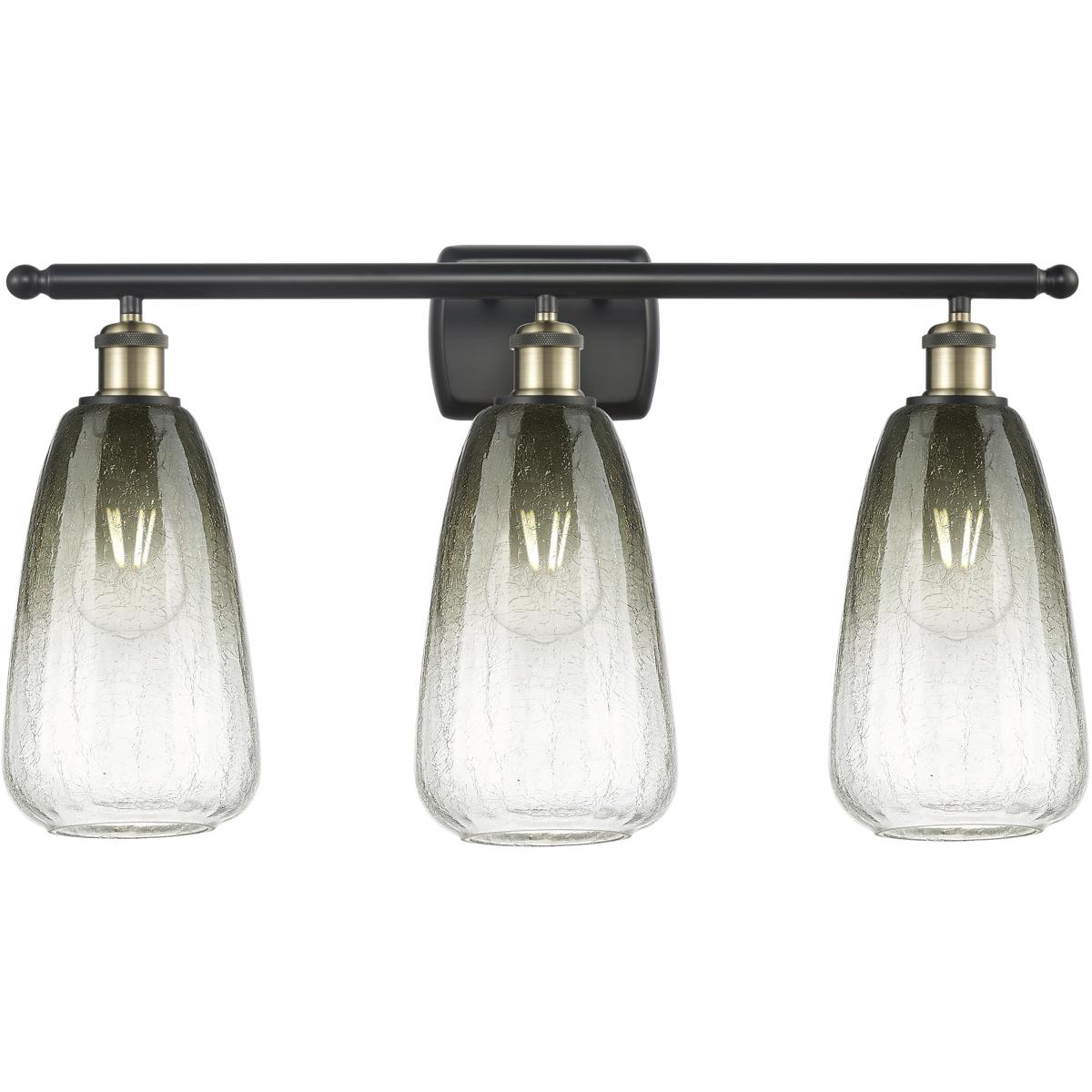 Innovations Lighting 516-3W-BAB-G480-6SL Ballston Brookhaven Almond 3 Light 26 inch Black Antique Brass Bath Vanity Light Wall Light in Slate Glass