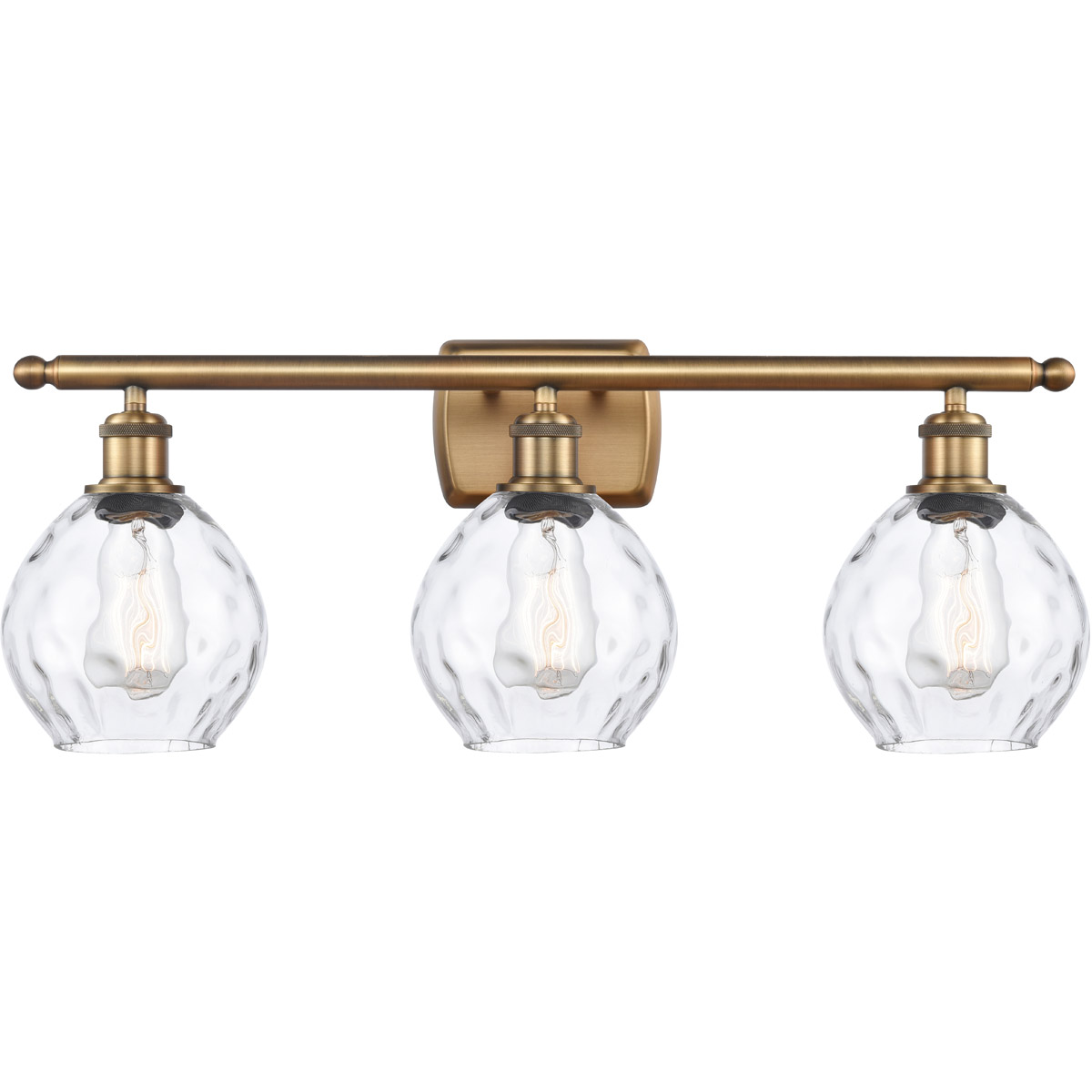 Innovations Lighting 516-3W-BB-G362-LED Ballston Small Waverly LED 26 inch Brushed Brass Bath Vanity Light Wall Light, Ballston