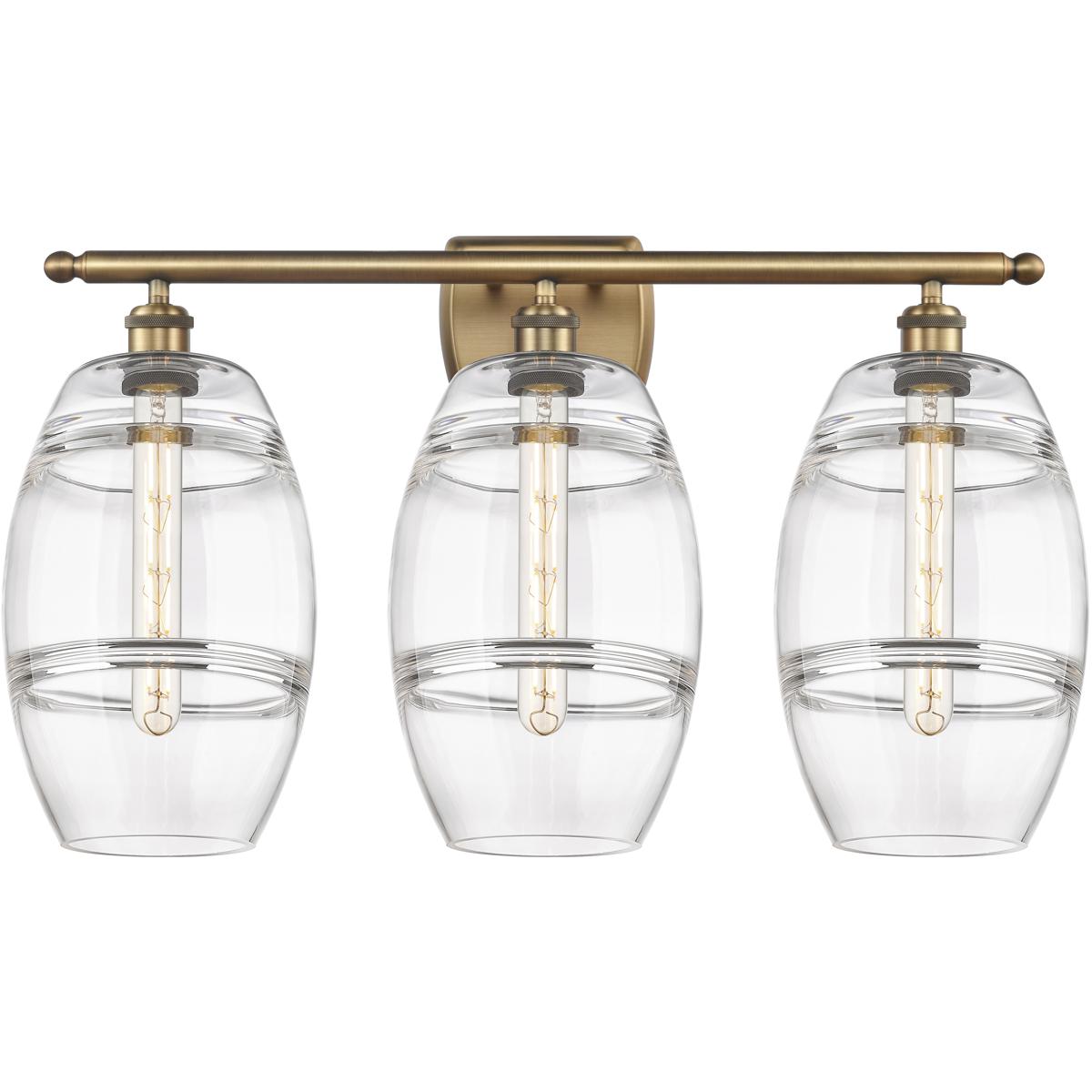 Innovations Lighting 516-3W-BB-G557-8CL Ballston Vaz 3 Light 28 inch Brushed Brass Bath Vanity Light Wall Light