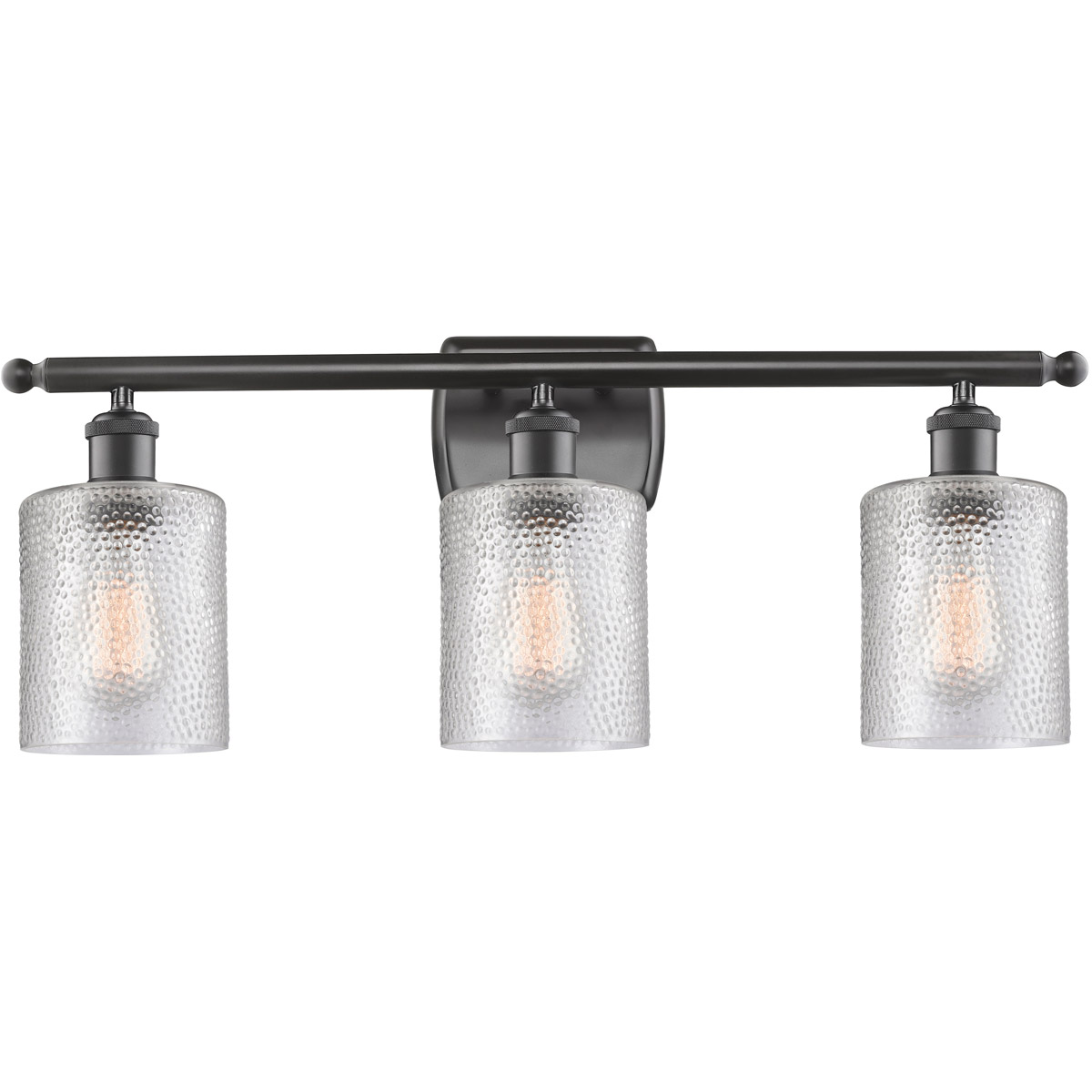 Innovations Lighting 516-3W-OB-G112 Ballston Cobbleskill 3 Light 26 inch Oil Rubbed Bronze Bath Vanity Light Wall Light in Clear Glass, Ballston
