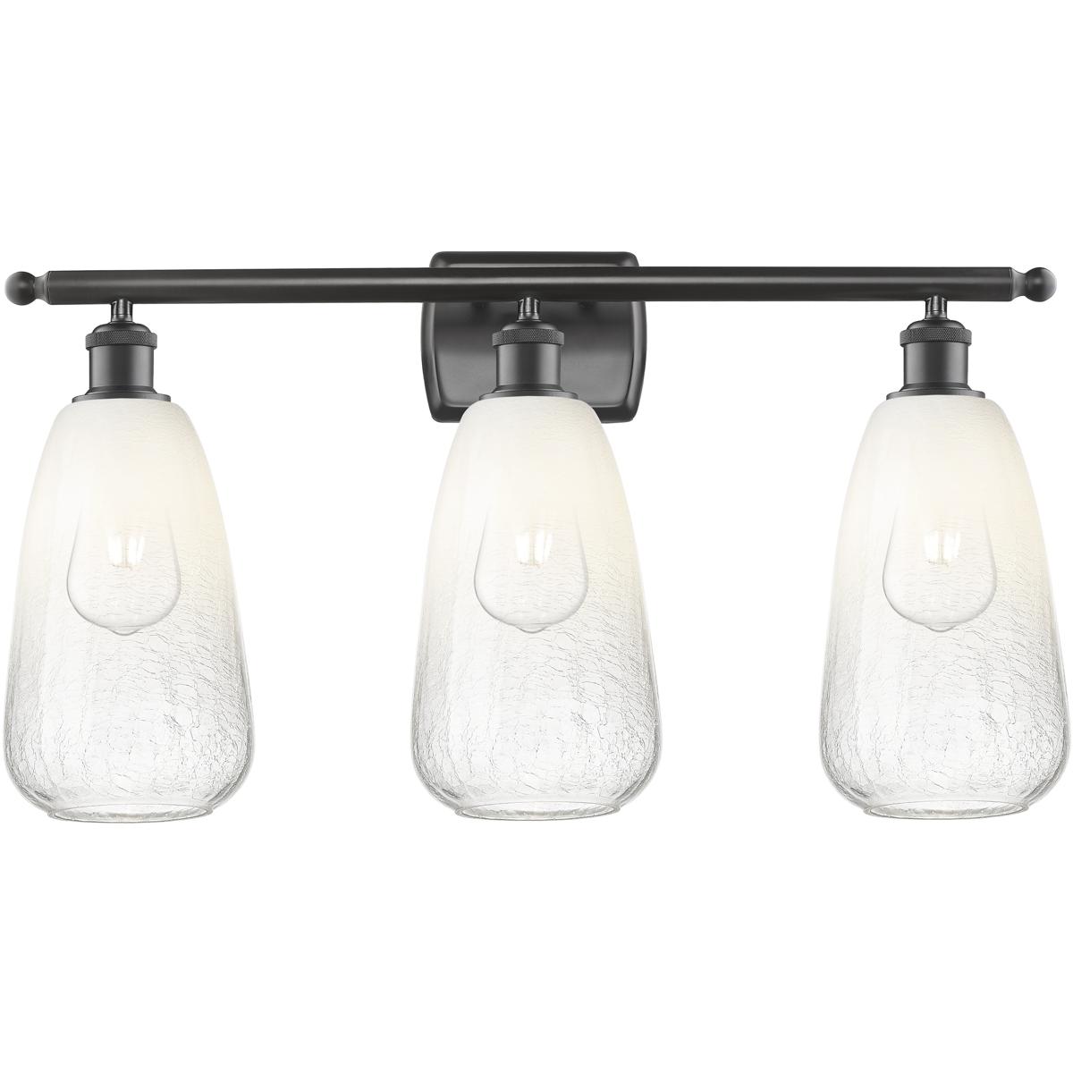 Innovations Lighting 516-3W-OB-G480-6OP Ballston Brookhaven Almond 3 Light 26 inch Oil Rubbed Bronze Bath Vanity Light Wall Light in Opal Glass