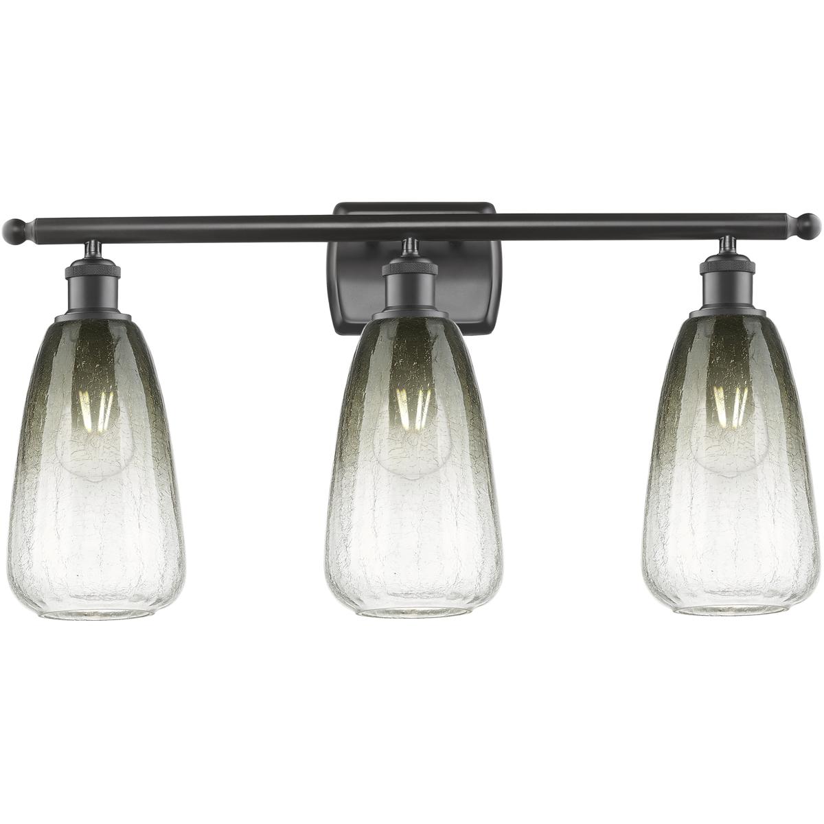 Innovations Lighting 516-3W-OB-G480-6SL Ballston Brookhaven Almond 3 Light 26 inch Oil Rubbed Bronze Bath Vanity Light Wall Light in Slate Glass