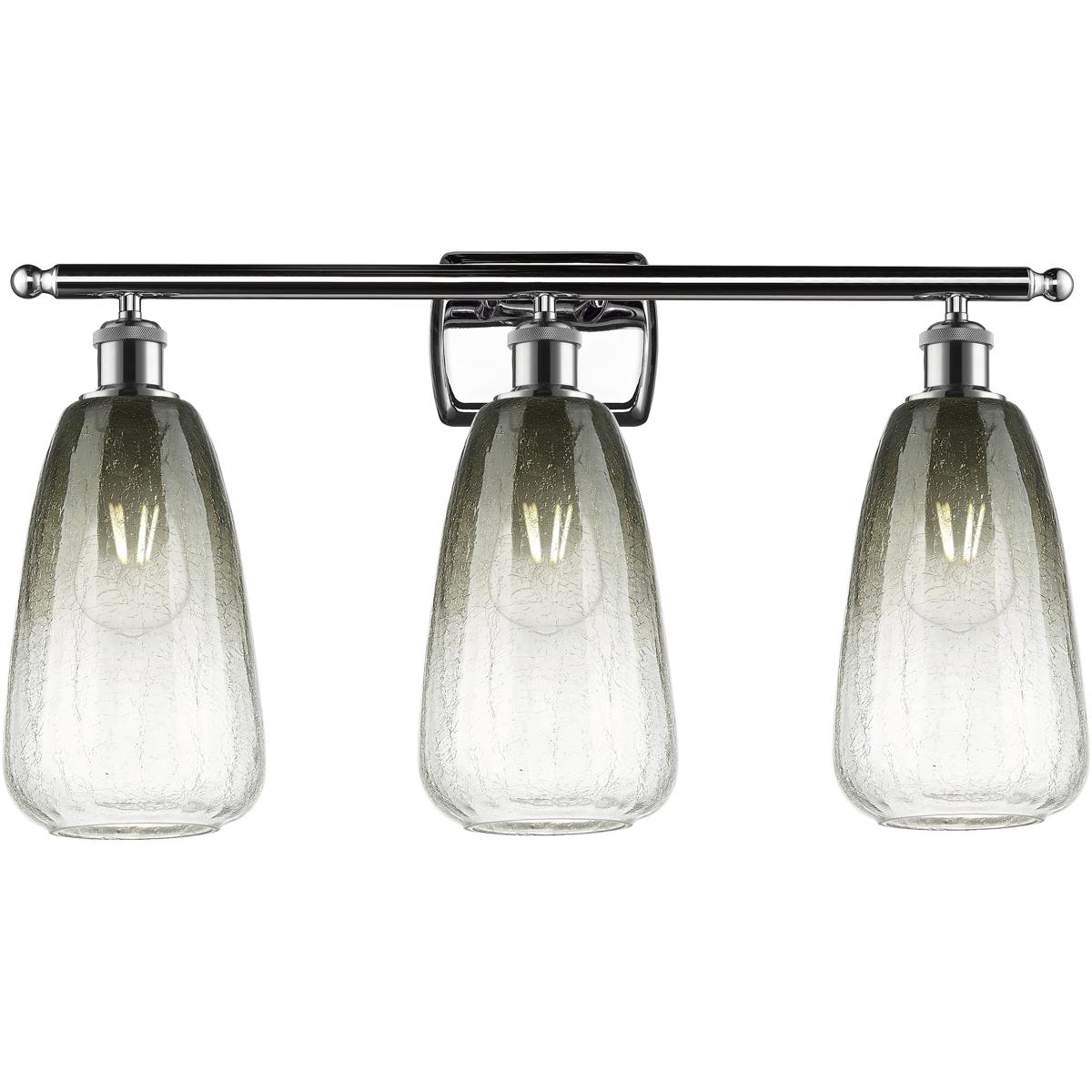 Innovations Lighting 516-3W-PC-G480-6SL Ballston Brookhaven Almond 3 Light 26 inch Polished Chrome Bath Vanity Light Wall Light in Slate Glass