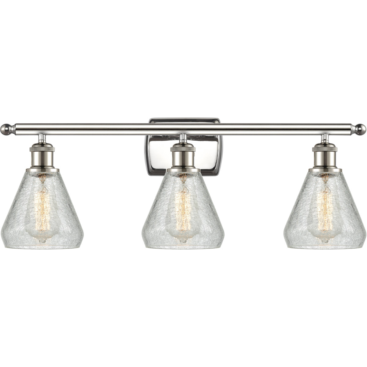 Innovations Lighting 516-3W-PN-G275-LED Ballston Conesus LED 26 inch Polished Nickel Bath Vanity Light Wall Light, Ballston