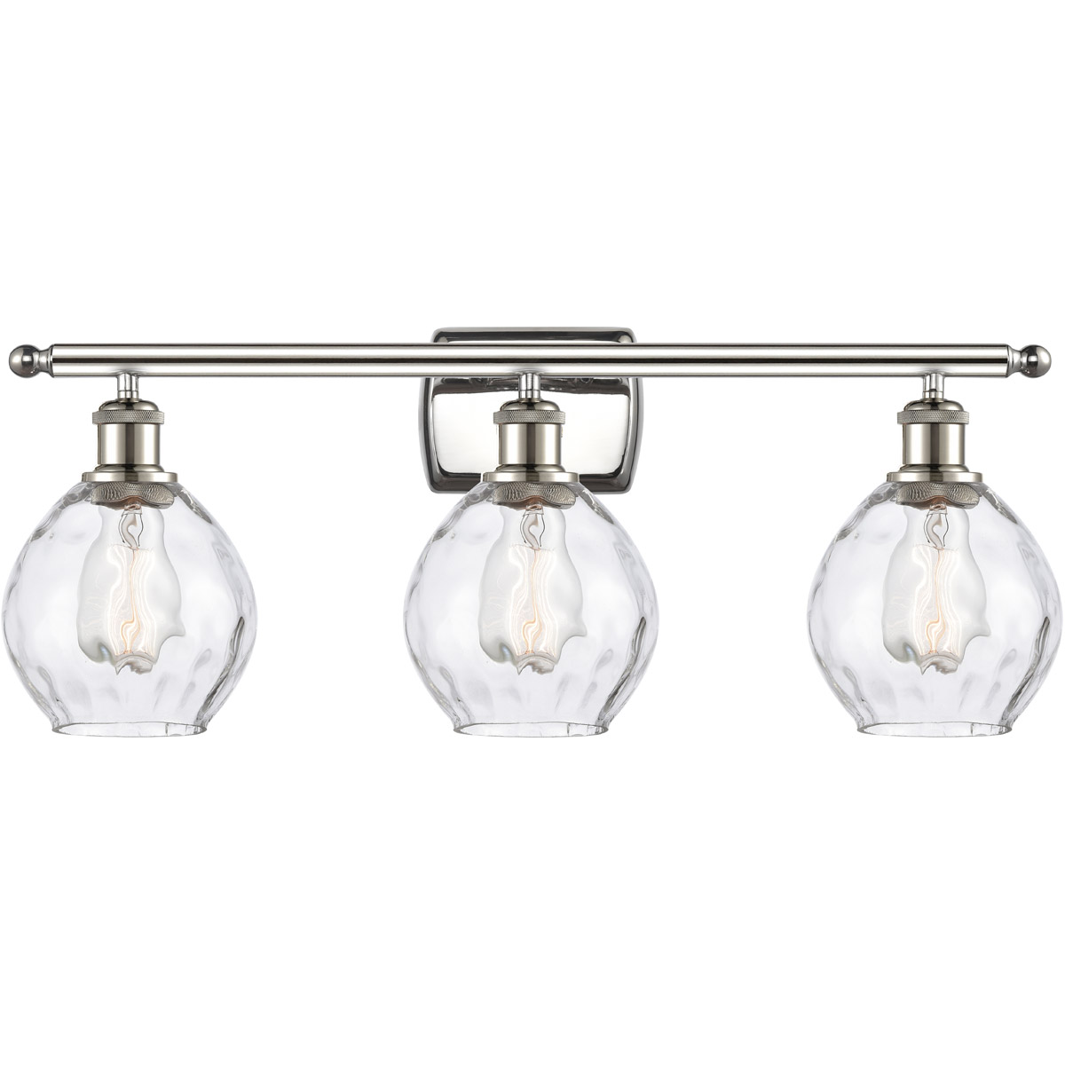 Innovations Lighting 516-3W-PN-G362-LED Ballston Small Waverly LED 26 inch Polished Nickel Bath Vanity Light Wall Light, Ballston