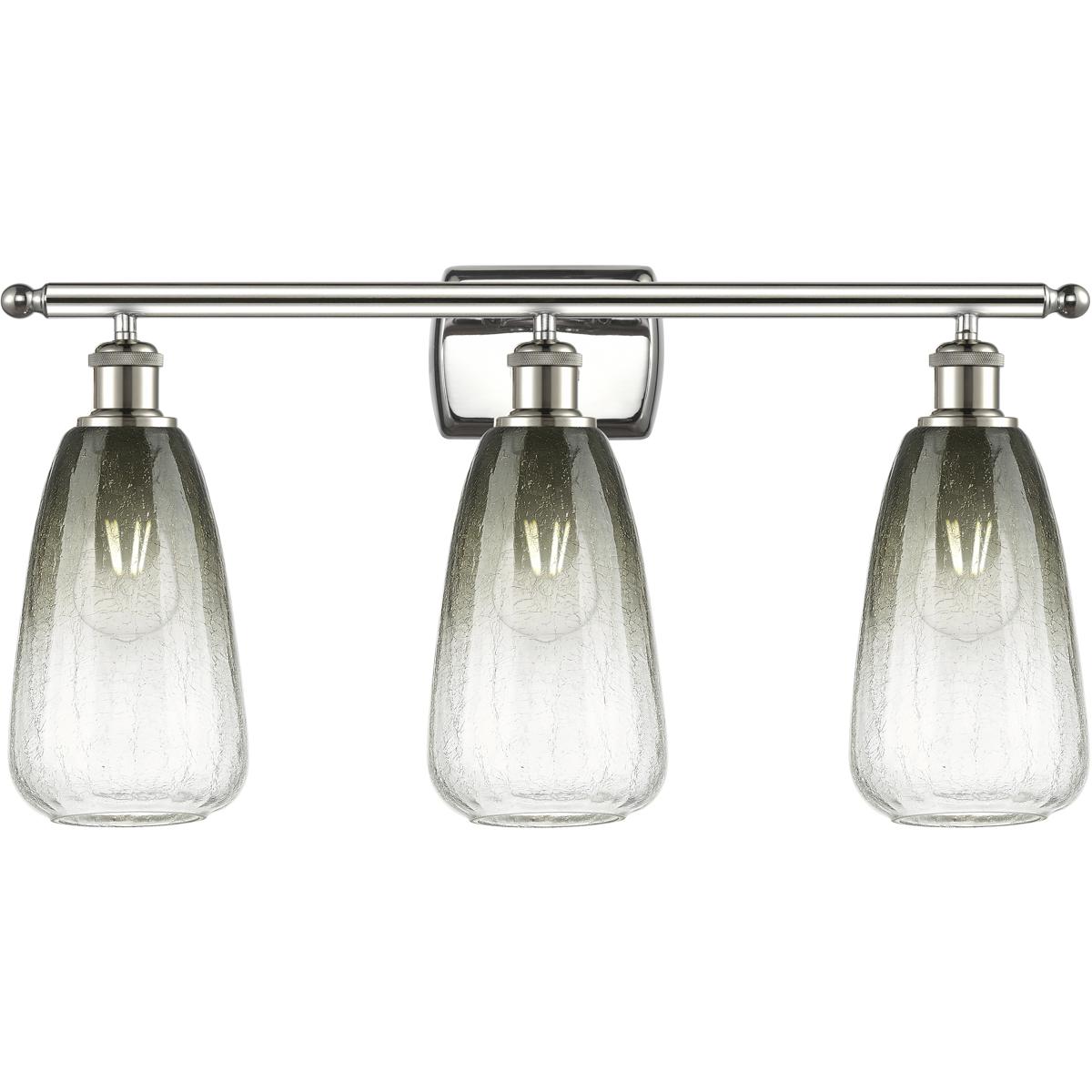 Innovations Lighting 516-3W-PN-G480-6SL Ballston Brookhaven Almond 3 Light 26 inch Polished Nickel Bath Vanity Light Wall Light in Slate Glass