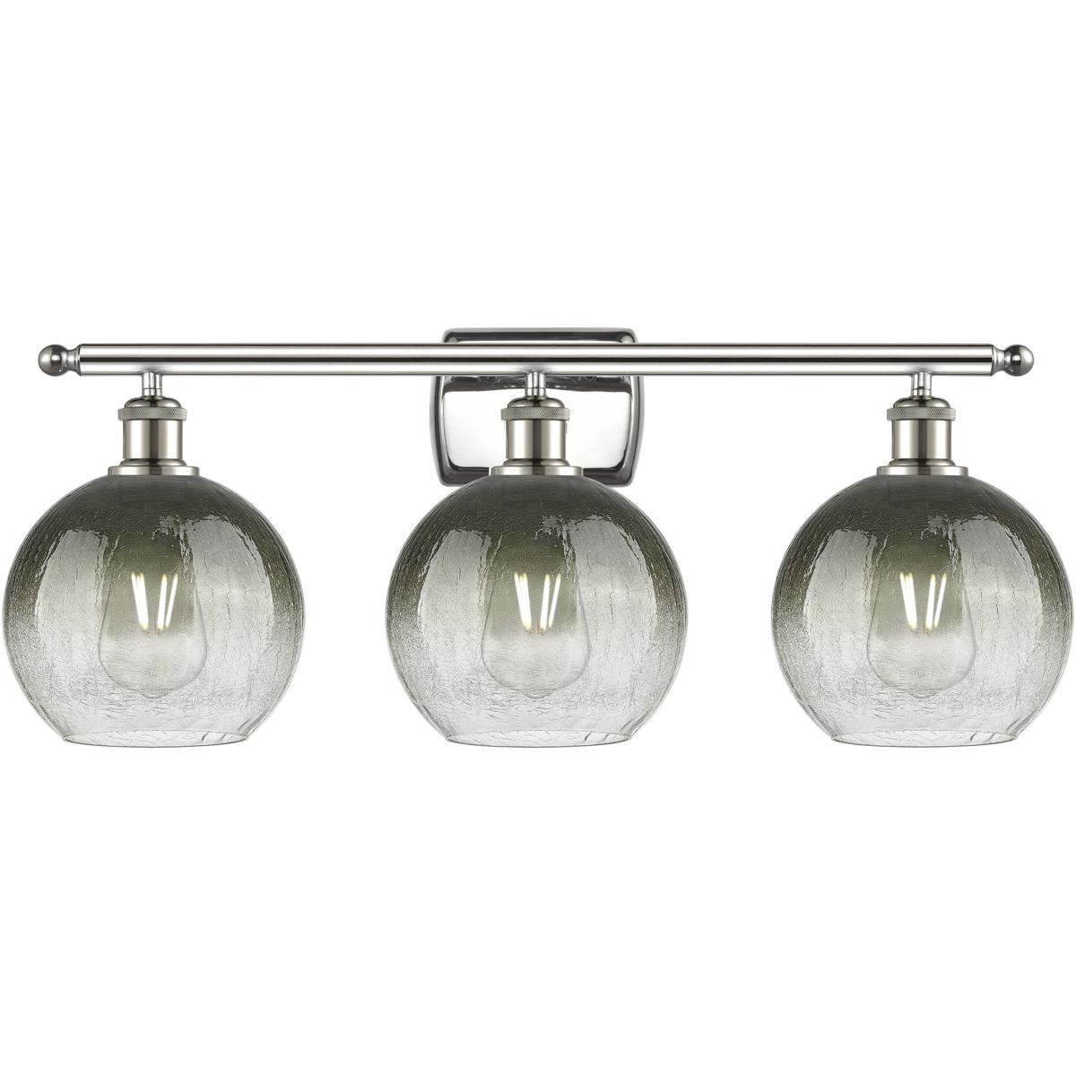 Innovations Lighting 516-3W-PN-G483-8SL Ballston Brookhaven Globe 3 Light 28 inch Polished Nickel Bath Vanity Light Wall Light in Slate Glass