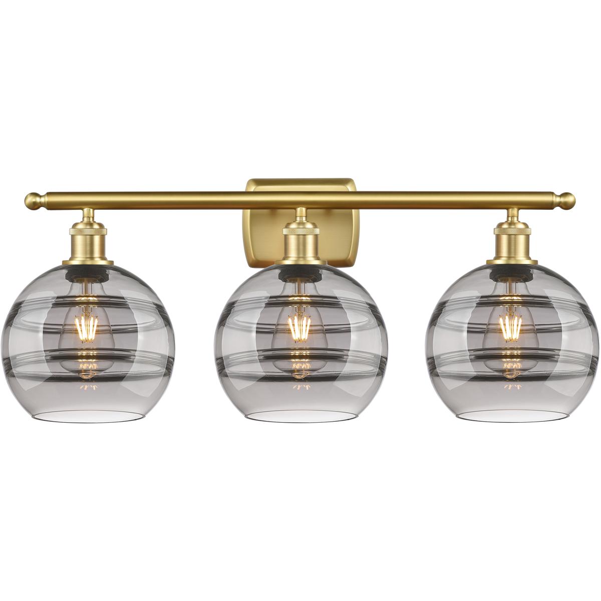 Innovations Lighting Bruno Marashlian Rochester 28 Inch Bath Vanity Light Rochester - 516-3W-SG-G556-8SM - Industrial