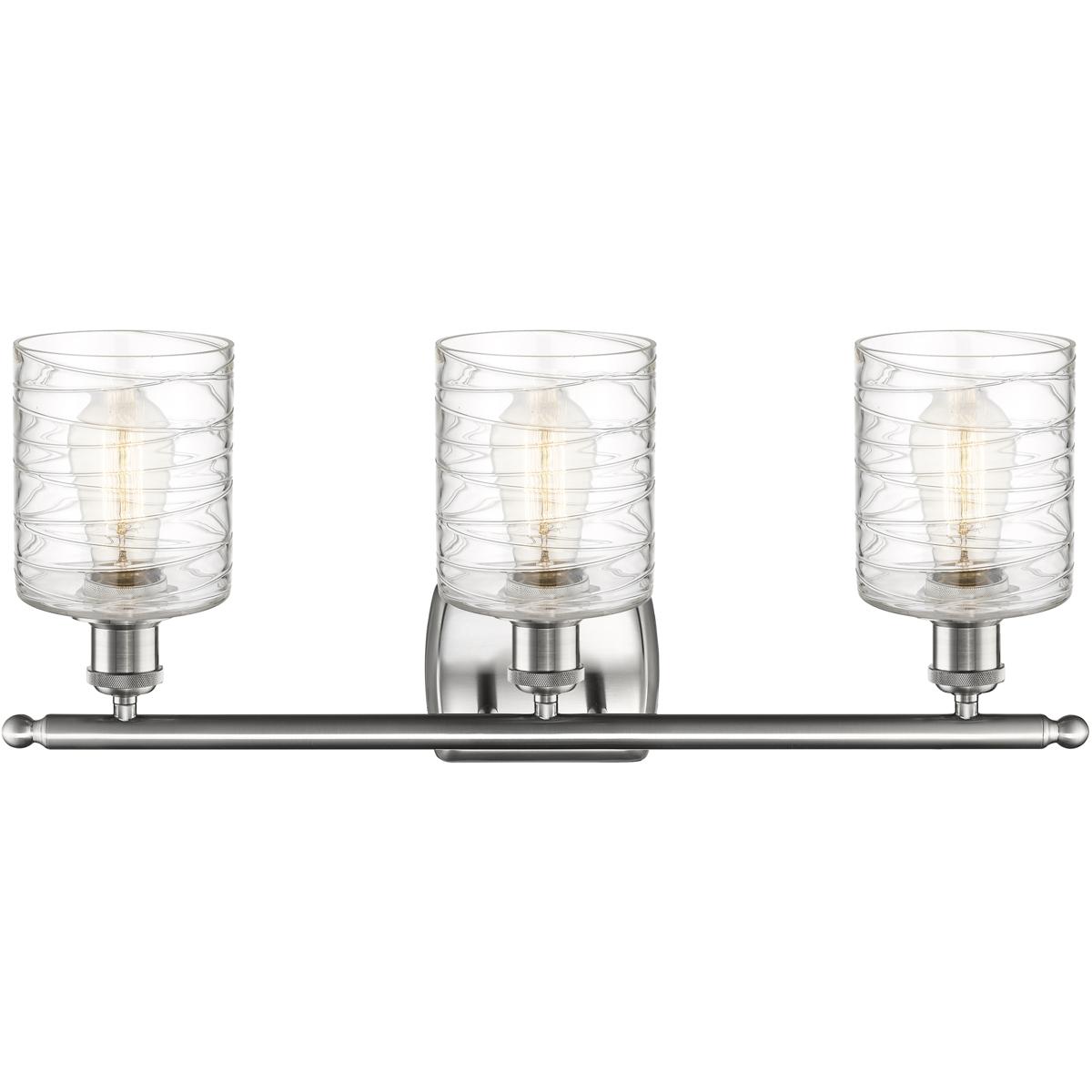 Innovations Lighting Bruno Marashlian Cobbleskill 26 Inch 3 Light Bath Vanity Light Cobbleskill - 516-3W-SN-G1113 - Restoration-Vintage