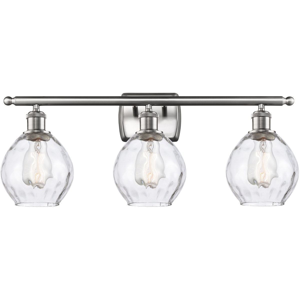 Innovations Lighting 516-3W-SN-G362-LED Ballston Small Waverly LED 26 inch Brushed Satin Nickel Bath Vanity Light Wall Light, Ballston
