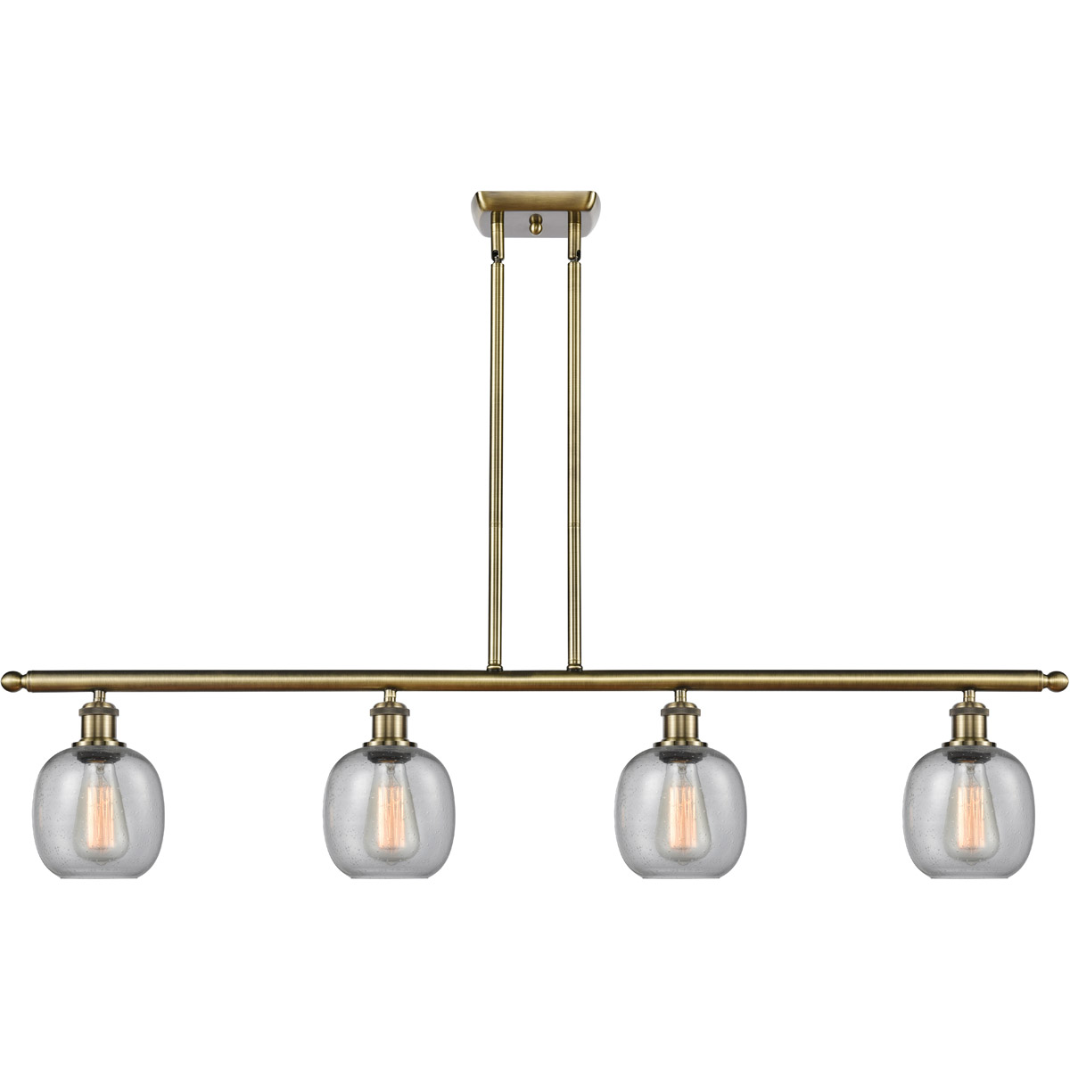 Innovations Lighting Bruno Marashlian Belfast 48 Inch 4 Light LED Linear Suspension Light Belfast - 516-4I-AB-G104 - Restoration-Vintage