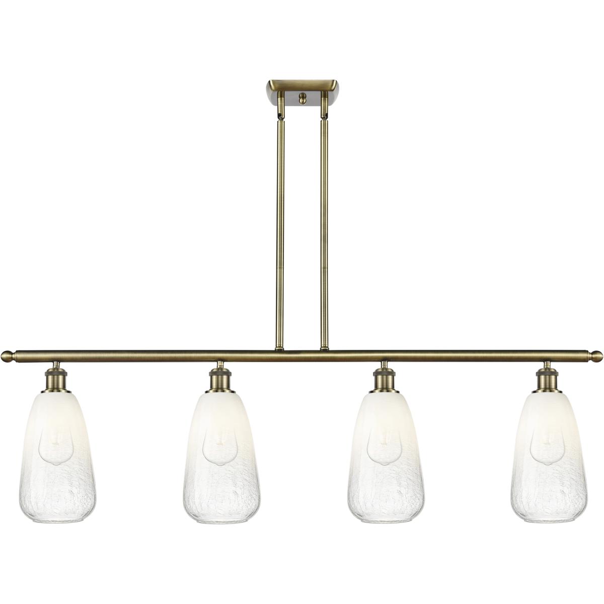 Innovations Lighting 516-4I-AB-G480-6OP Ballston Brookhaven Almond Island Light Ceiling Light in Antique Brass, Opal Glass