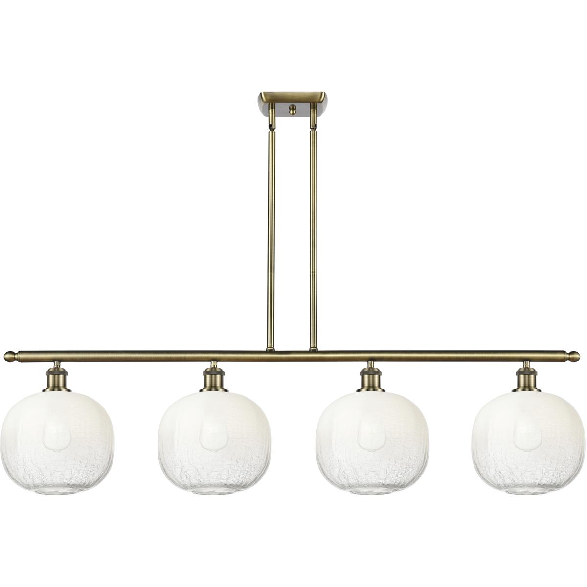 Innovations Lighting 516-4I-AB-G481-10OP Ballston Brookhaven Sphere Island Light Ceiling Light in Antique Brass, Opal Glass