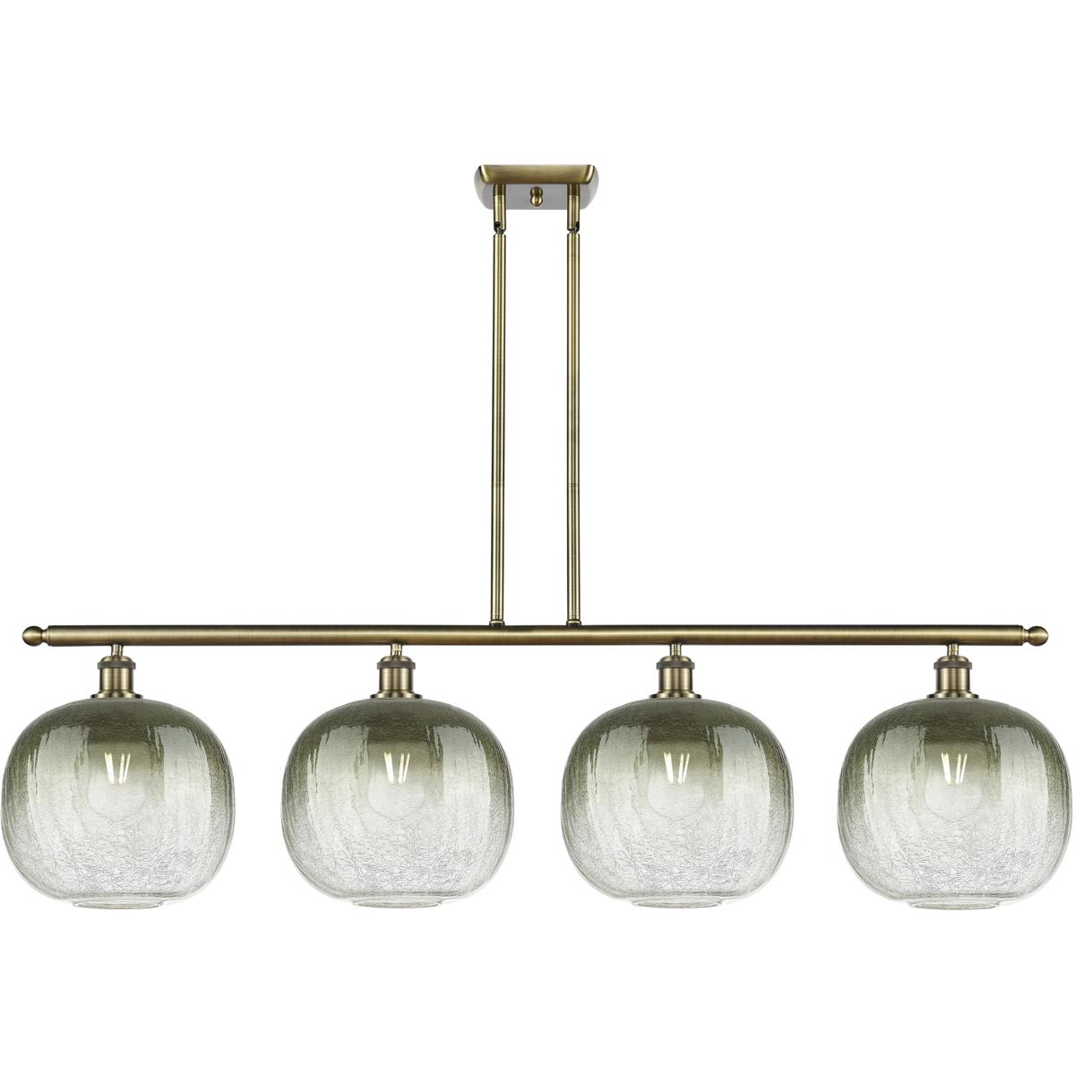 Innovations Lighting 516-4I-AB-G481-10SL Ballston Brookhaven Sphere Island Light Ceiling Light in Antique Brass, Slate Glass