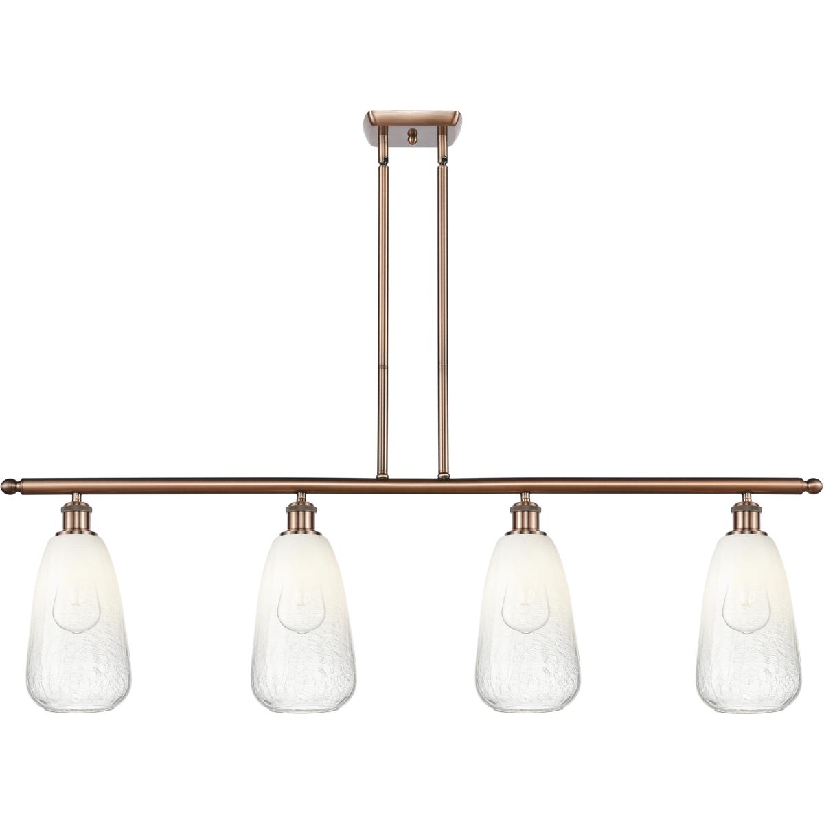 Innovations Lighting 516-4I-AC-G480-6OP Ballston Brookhaven Almond Island Light Ceiling Light in Antique Copper, Opal Glass