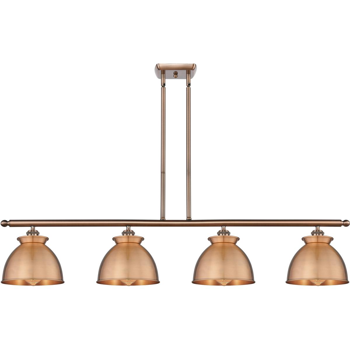 Innovations Lighting 516-4I-AC-M14-AC Adirondack 4 Light 48 inch Antique Copper Island Light Ceiling Light in Incandescent