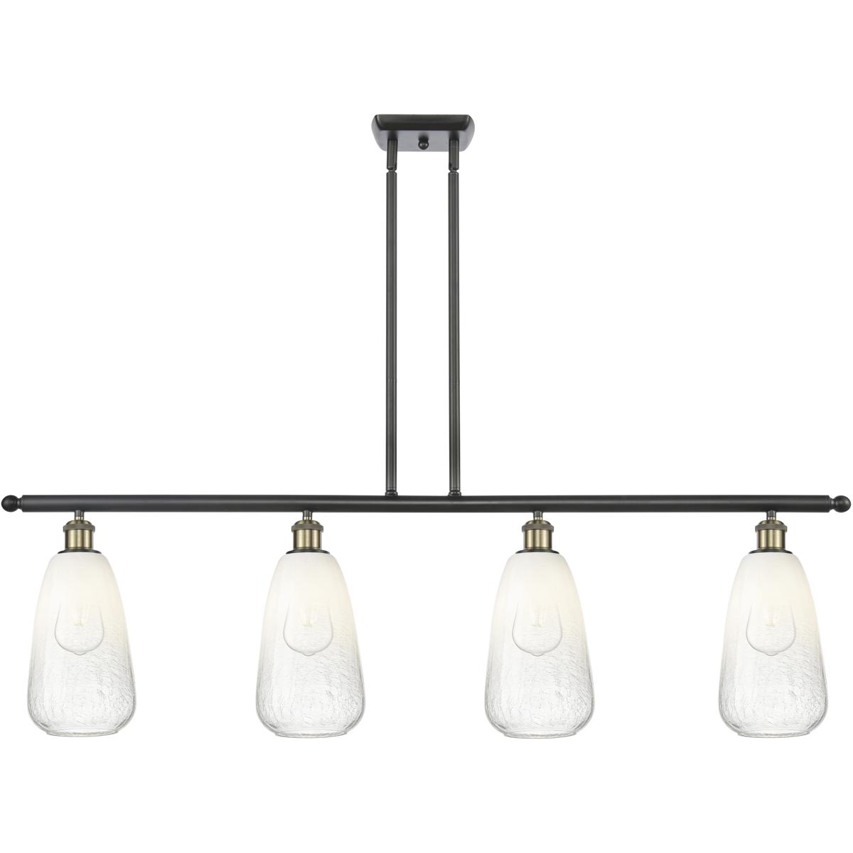 Innovations Lighting 516-4I-BAB-G480-6OP Ballston Brookhaven Almond Island Light Ceiling Light in Black Antique Brass, Opal Glass