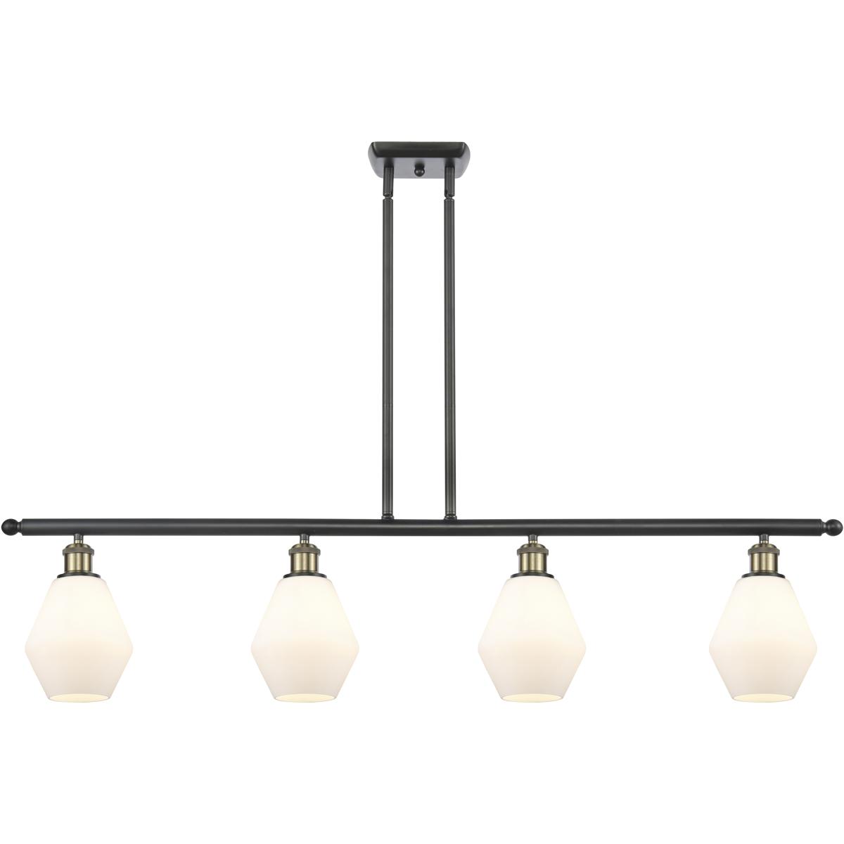 Innovations Lighting 516-4I-BAB-G651-6 Ballston Cindyrella 4 Light 48 inch Black Antique Brass Island Light Ceiling Light in Incandescent, Matte White