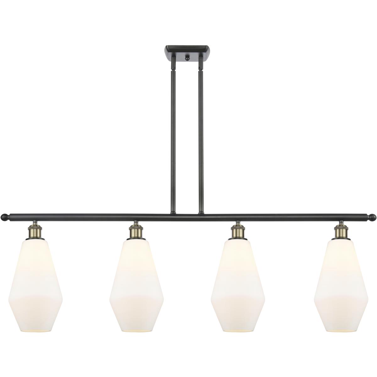 Innovations Lighting 516-4I-BAB-G651-7 Ballston Cindyrella 4 Light 48 inch Black Antique Brass Island Light Ceiling Light in Incandescent, Matte White