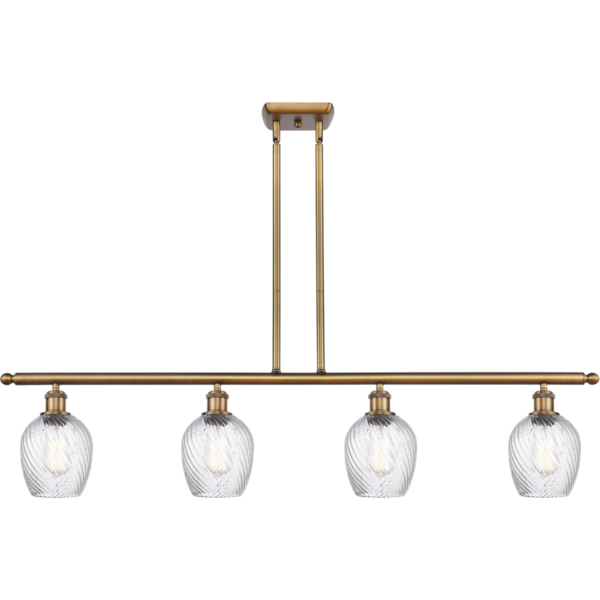 Innovations Lighting 516-4I-BB-G292-LED Ballston Salina LED 48 inch Brushed Brass Island Light Ceiling Light, Ballston