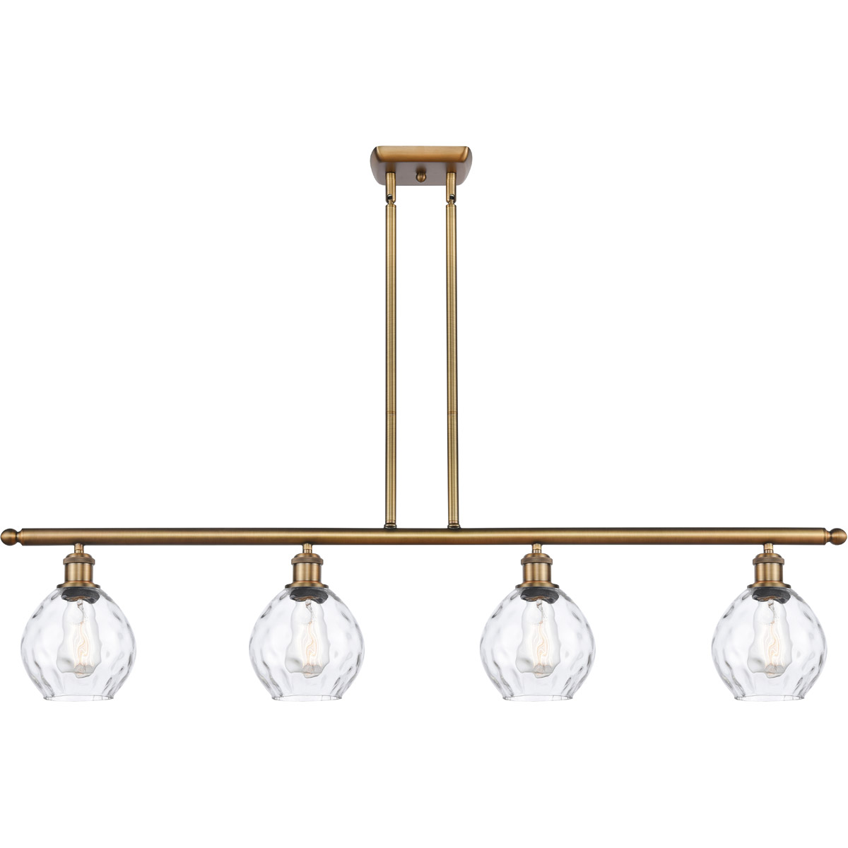 Innovations Lighting 516-4I-BB-G362-LED Ballston Small Waverly LED 48 inch Brushed Brass Island Light Ceiling Light, Ballston
