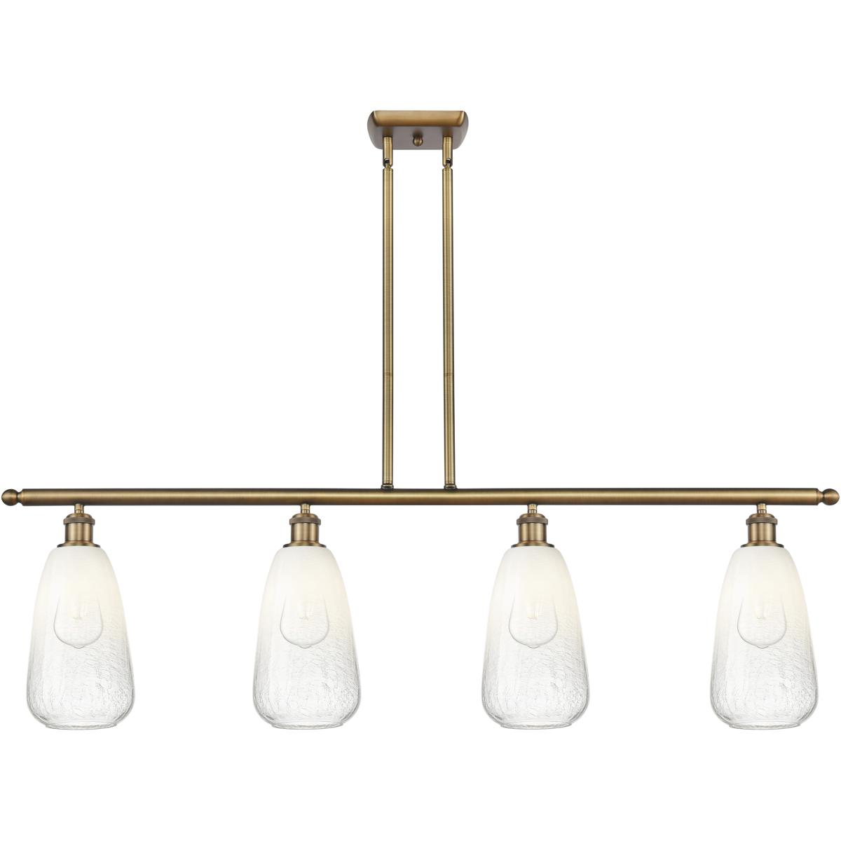 Innovations Lighting 516-4I-BB-G480-6OP Ballston Brookhaven Almond Island Light Ceiling Light in Brushed Brass, Opal Glass