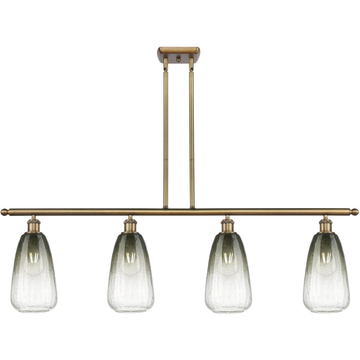 Innovations Lighting 516-4I-BB-G480-6SL Ballston Brookhaven Almond Island Light Ceiling Light in Brushed Brass, Slate Glass