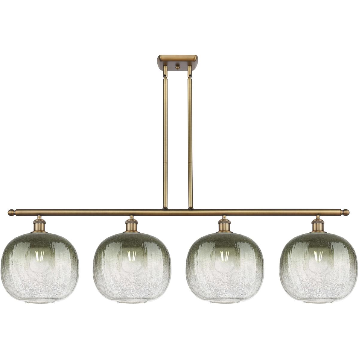 Innovations Lighting 516-4I-BB-G481-10SL Ballston Brookhaven Sphere Island Light Ceiling Light in Brushed Brass, Slate Glass