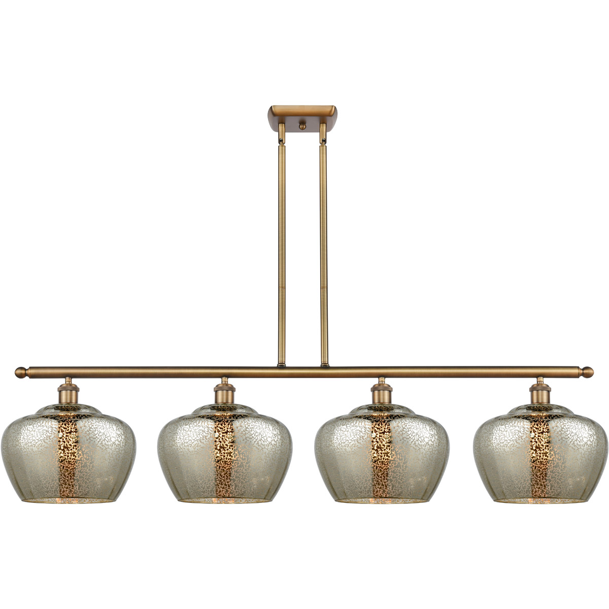 Innovations Lighting Bruno Marashlian Large Fenton 48 Inch 4 Light LED Linear Suspension Light Large Fenton - 516-4I-BB-G96-L - Restoration-Vintage