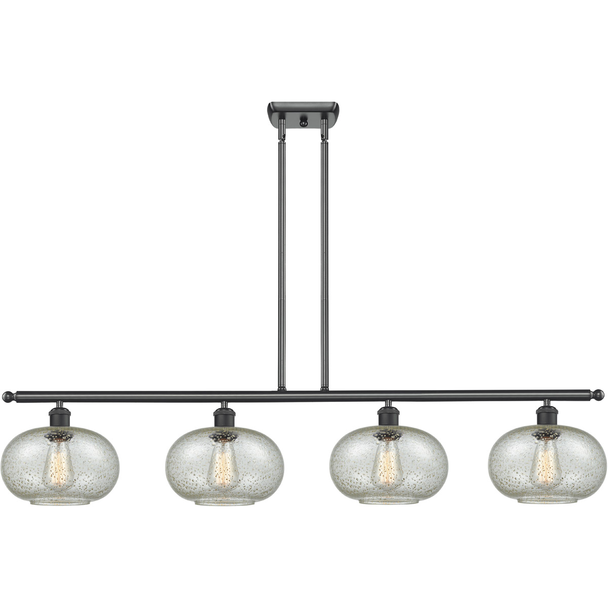 Innovations Lighting 516-4I-BK-G249 Ballston Gorham 4 Light 48 inch Matte Black Island Light Ceiling Light in Mica Glass, Ballston