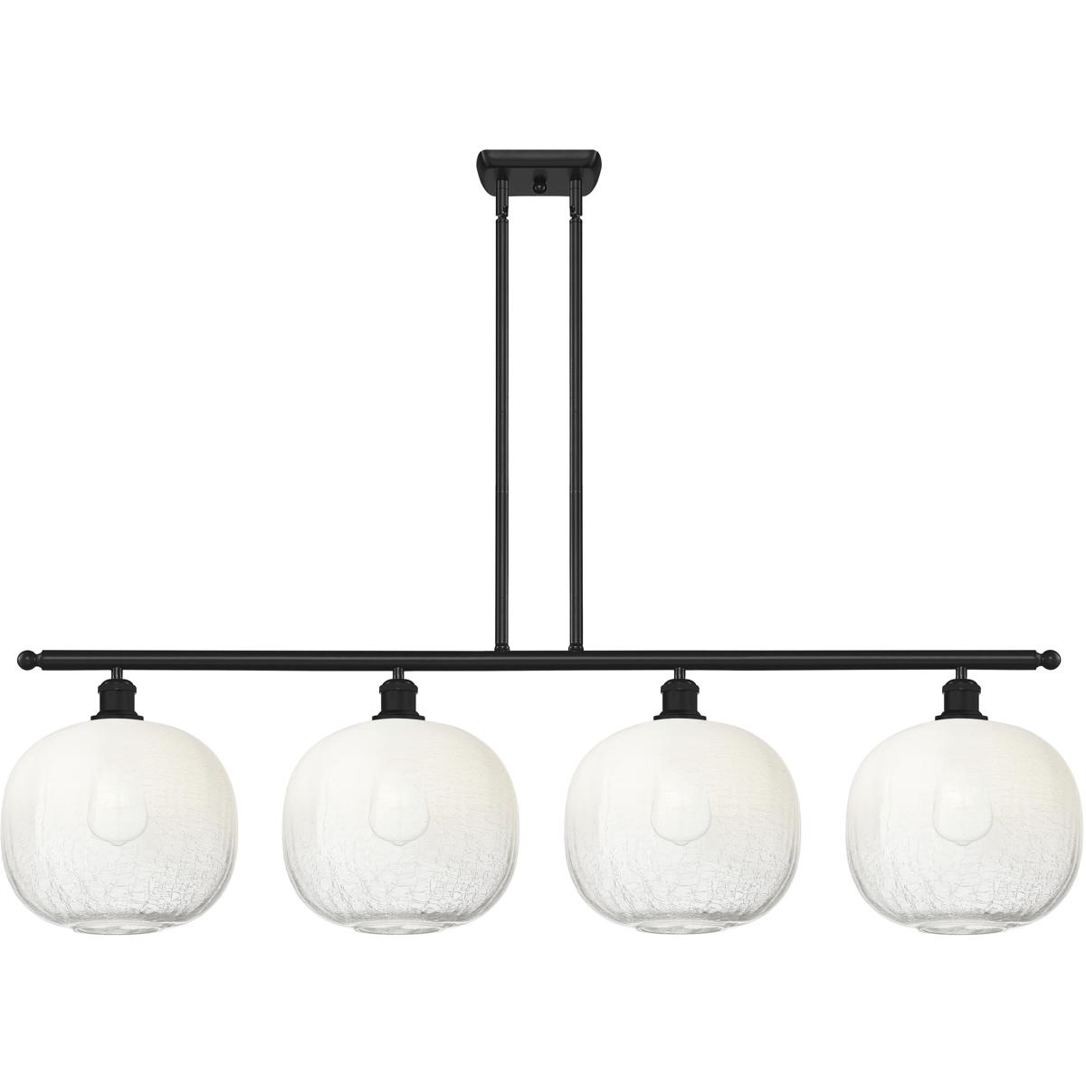 Innovations Lighting 516-4I-BK-G481-10OP Ballston Brookhaven Sphere Island Light Ceiling Light in Matte Black, Opal Glass