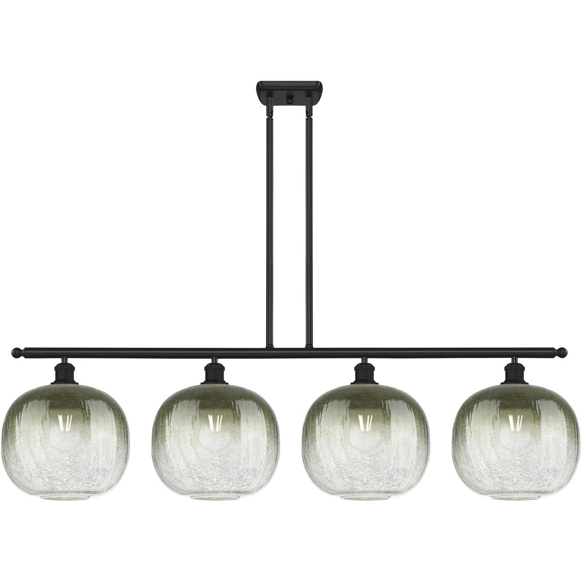 Innovations Lighting 516-4I-BK-G481-10SL Ballston Brookhaven Sphere Island Light Ceiling Light in Matte Black, Slate Glass