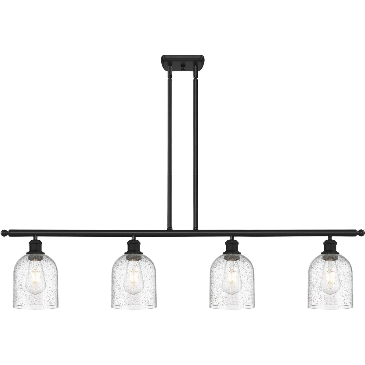 Innovations Lighting 516-4I-BK-G558-6SDY Ballston Bella 4 Light 48 inch Matte Black Stem Hung Island Light Ceiling Light