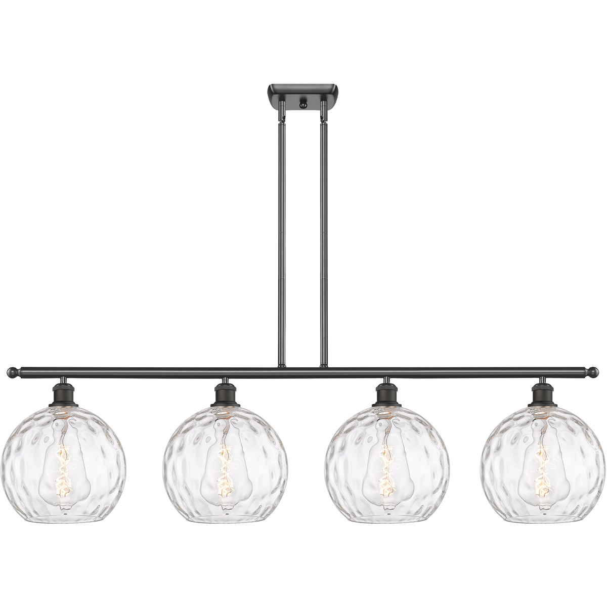 Innovations Lighting 516-4I-OB-G1215-10-LED Ballston Athens Water Glass LED 48.25 inch Oil Rubbed Bronze Island Light Ceiling Light