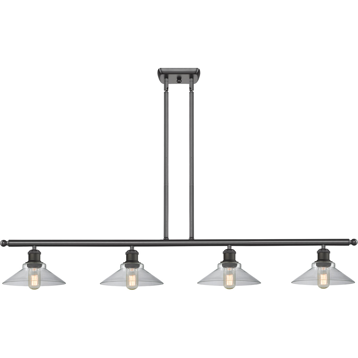Innovations Lighting 516-4I-OB-G132 Ballston Orwell 4 Light 48 inch Oil Rubbed Bronze Island Light Ceiling Light in Clear Glass, Ballston