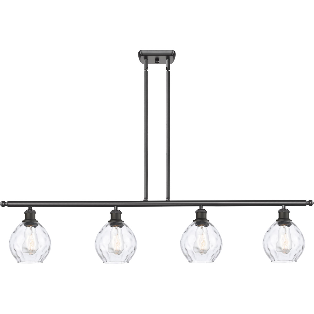 Innovations Lighting 516-4I-OB-G362-LED Ballston Small Waverly LED 48 inch Oil Rubbed Bronze Island Light Ceiling Light, Ballston