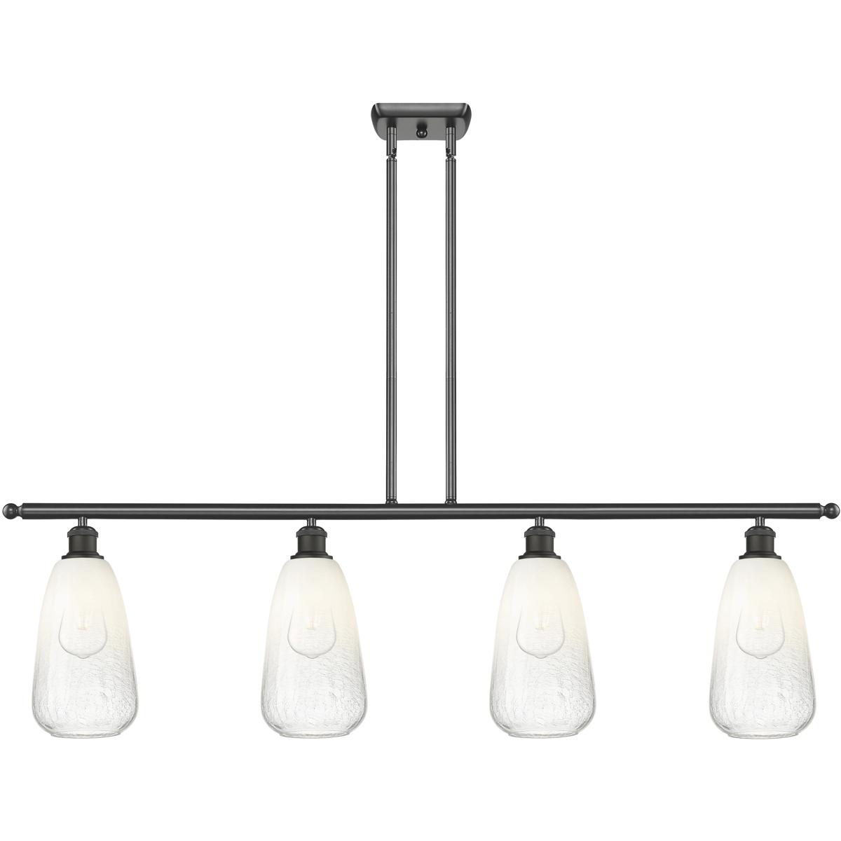 Innovations Lighting 516-4I-OB-G480-6OP Ballston Brookhaven Almond Island Light Ceiling Light in Oil Rubbed Bronze, Opal Glass