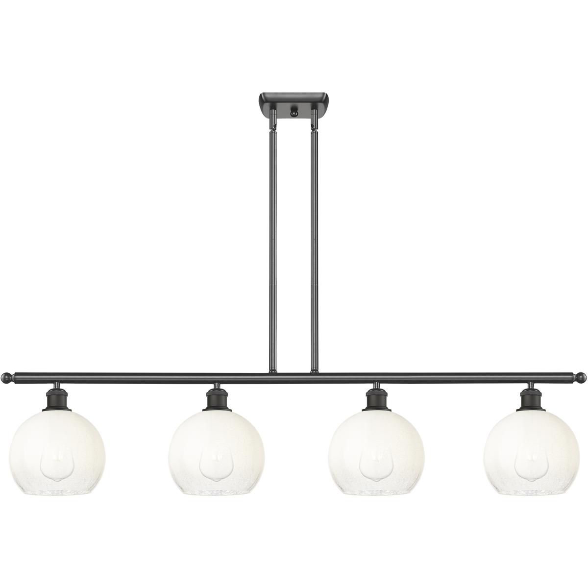 Innovations Lighting 516-4I-OB-G483-8OP Ballston Brookhaven Globe Island Light Ceiling Light in Oil Rubbed Bronze, Opal Glass