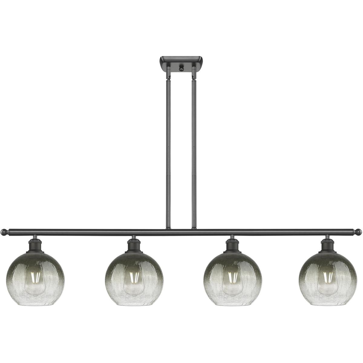 Innovations Lighting 516-4I-OB-G483-8SL Ballston Brookhaven Globe Island Light Ceiling Light in Oil Rubbed Bronze, Slate Glass