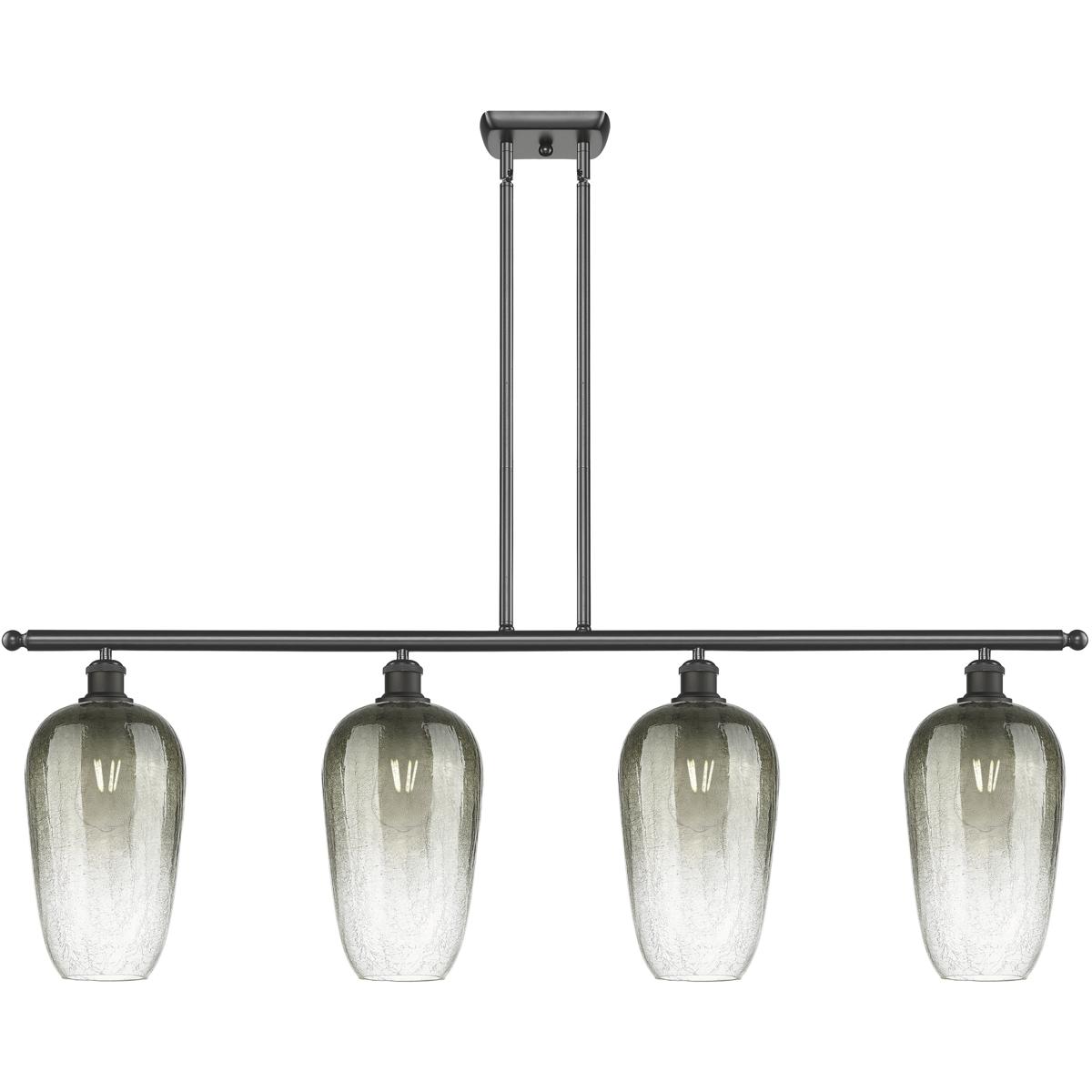 Innovations Lighting 516-4I-OB-G484-7SL Ballston Brookhaven Flute Island Light Ceiling Light in Oil Rubbed Bronze, Slate Glass