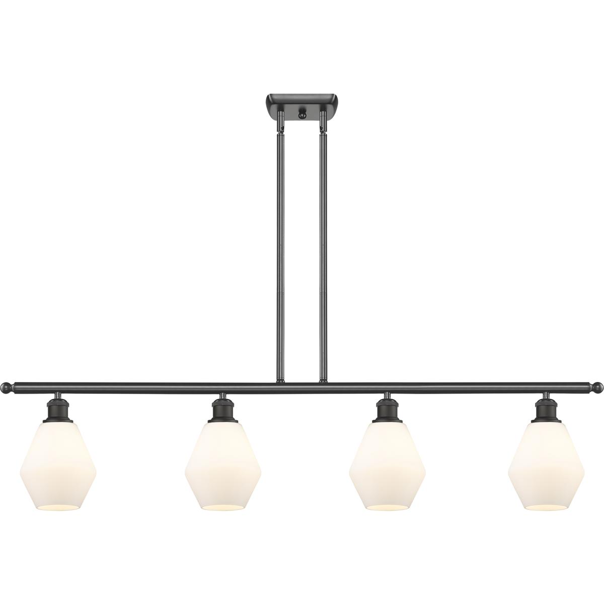 Innovations Lighting 516-4I-OB-G651-6 Ballston Cindyrella 4 Light 48 inch Oil Rubbed Bronze Island Light Ceiling Light in Incandescent, Matte White Gl