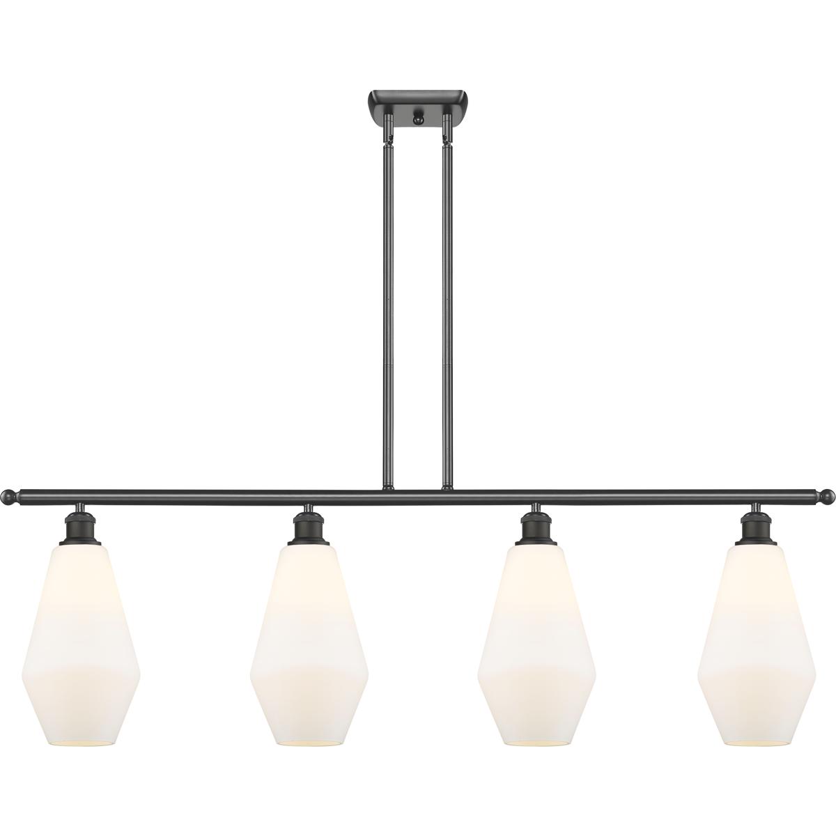 Innovations Lighting 516-4I-OB-G651-7 Ballston Cindyrella 4 Light 48 inch Oil Rubbed Bronze Island Light Ceiling Light in Incandescent, Matte White Gl