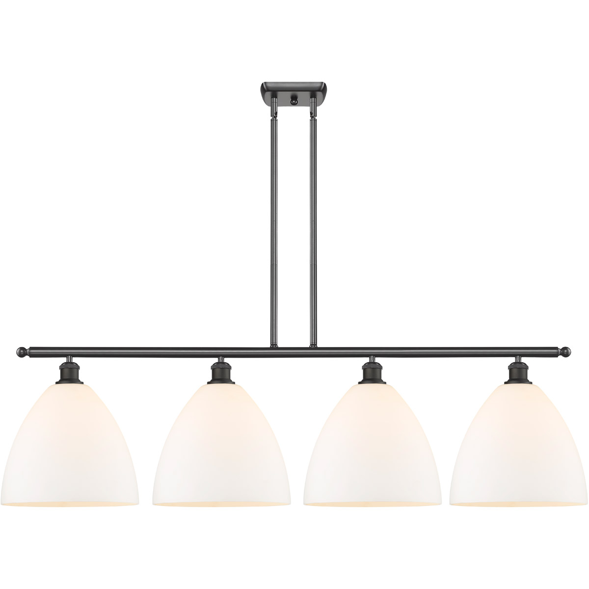 Innovations Lighting 516-4I-OB-GBD-121 Ballston Ballston Dome 4 Light 50 inch Oil Rubbed Bronze Island Light Ceiling Light in Matte White Glass