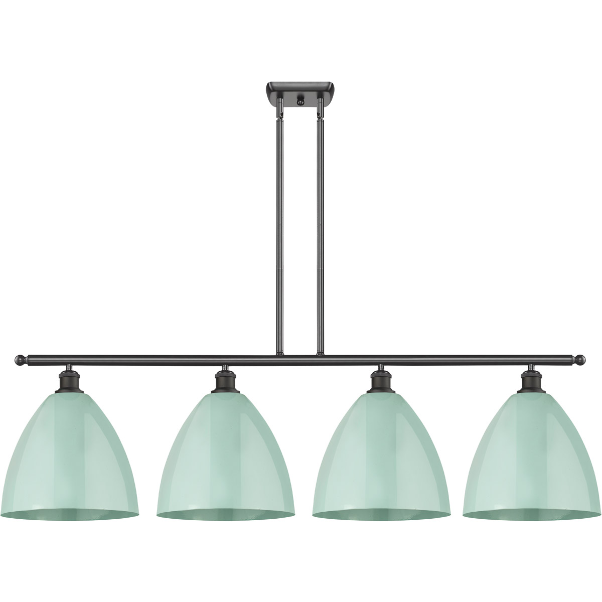 Innovations Lighting 516-4I-OB-MBD-12-SF Ballston Plymouth Dome 4 Light 50 inch Oil Rubbed Bronze Island Light Ceiling Light in Matte Seafoam