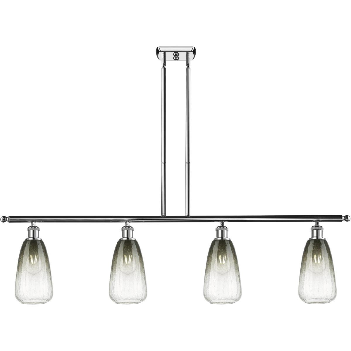 Innovations Lighting 516-4I-PC-G480-6SL Ballston Brookhaven Almond Island Light Ceiling Light in Polished Chrome, Slate Glass