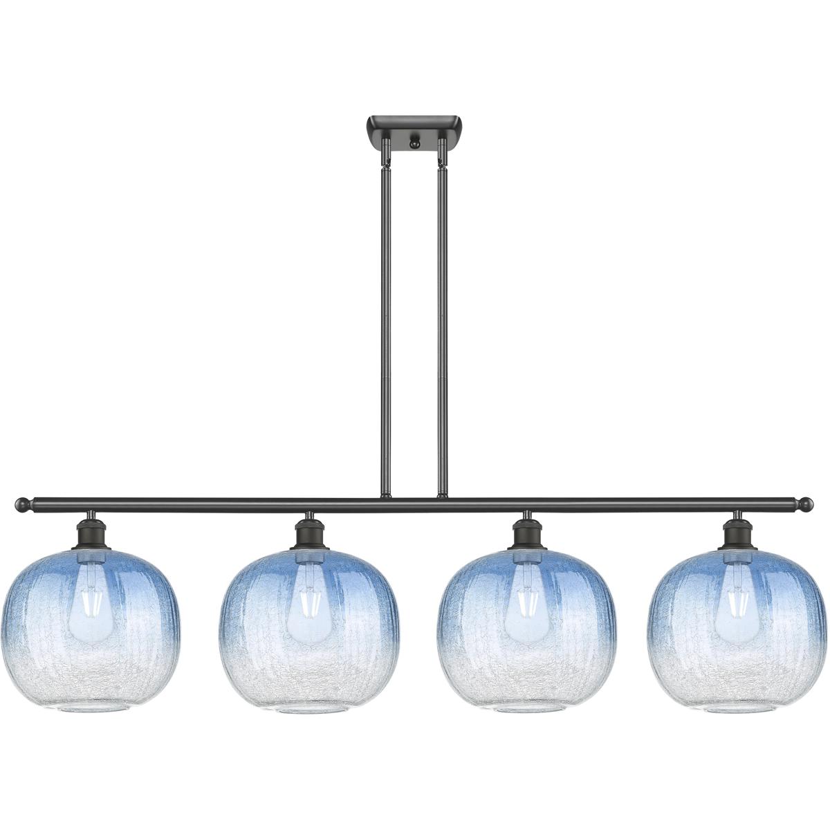 Innovations Lighting 516-4I-PC-G481-10SB Ballston Brookhaven Sphere Island Light Ceiling Light in Polished Chrome, Sapphire Blue Glass