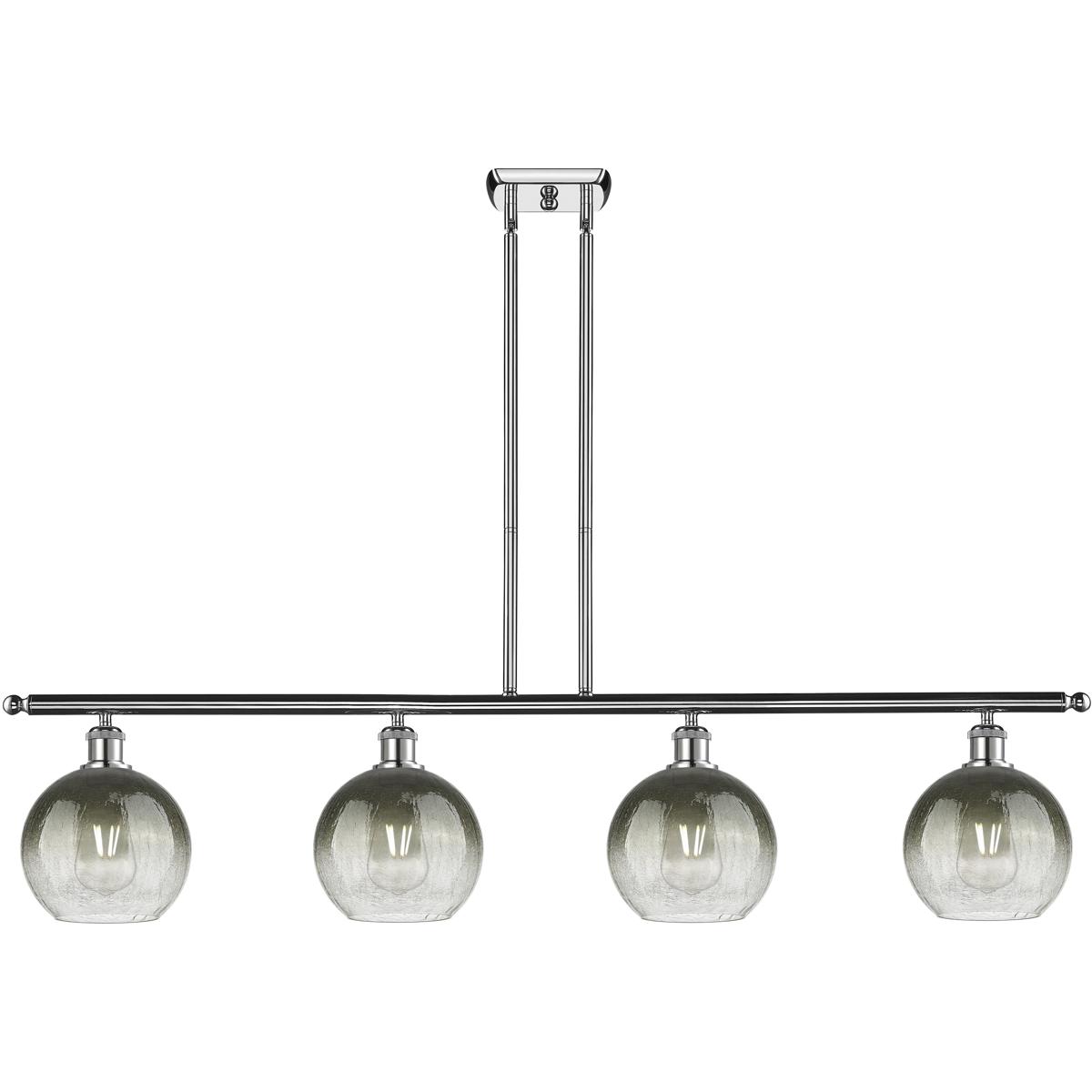Innovations Lighting 516-4I-PC-G483-8SL Ballston Brookhaven Globe Island Light Ceiling Light in Polished Chrome, Slate Glass
