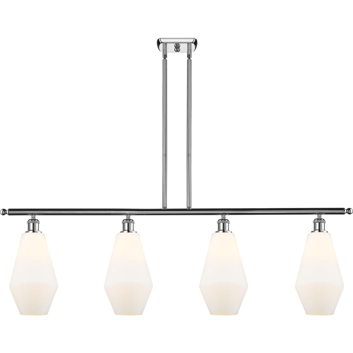 Innovations Lighting 516-4I-PC-G651-7 Ballston Cindyrella 4 Light 48 inch Polished Chrome Island Light Ceiling Light in Incandescent, Matte White Glas